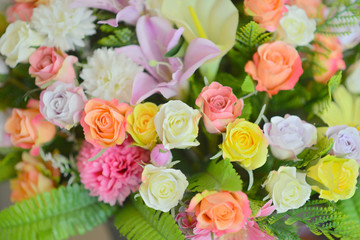 Pastel Rose Artificial Flowers bouquet