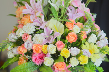 Pastel Rose Artificial Flowers bouquet