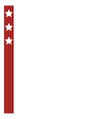 Abstract American flag ribbon frame with blank space for your design.