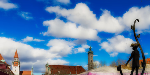 Sehenswürdigkeit Viktualienmarkt ,Kirche, Karl valentin,München