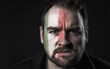 Flag of Italy on face