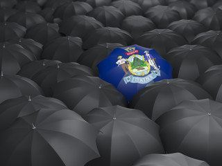 maine state flag on umbrella. United states local flags