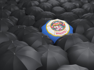 minnesota state flag on umbrella. United states local flags