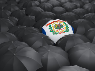 west virginia state flag on umbrella. United states local flags