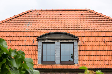 Fototapeta na wymiar roof with windows