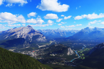 Fototapeta premium The Sulphur Mountain, summit, Banff, Banff national park, Alberta, Canada