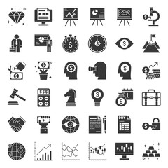 business and investment pictogram icon