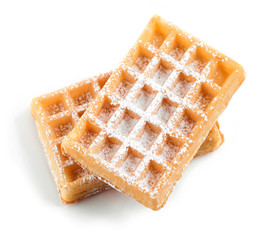 waffles with sugar