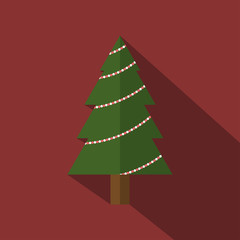 Christmas tree icon vector
