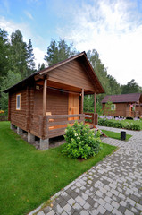 View of the campsite on the banks of the river Katun