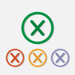 Fototapeta premium Wrong icon in circle vector