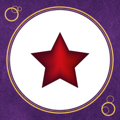 Red Star for Circle Background