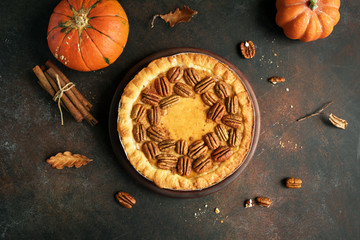 Pumpkin and Pecan Pie