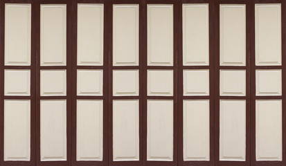 Vintage pattern wood door or classic wooden wall.