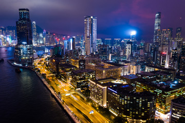 Hong Kong kowloon peninsula at night