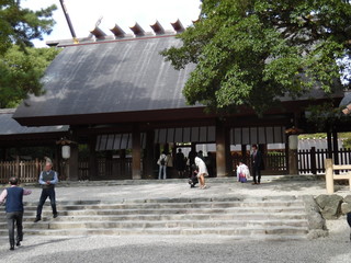 A traditional shrine and the person 