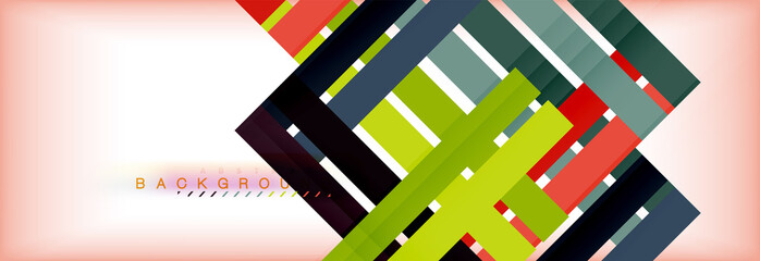 Color stripes and lines, geometric abstract background