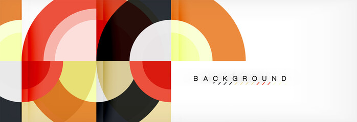 Vector circular geometric abstract background