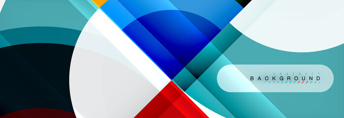 Obraz premium Vector circular geometric abstract background