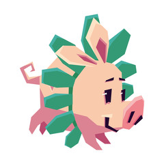 Cute piggy in a carnival costume