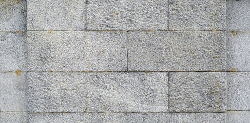 The texture of stone walls