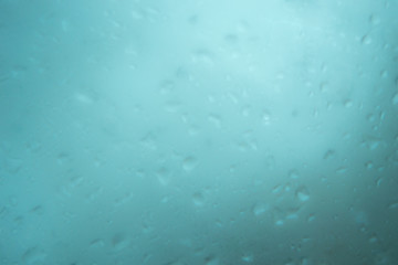 aqua blur texture of the misted window