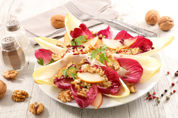 chicory salad with apple and walnut