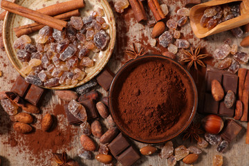 chocolate, spice and cocoa composition