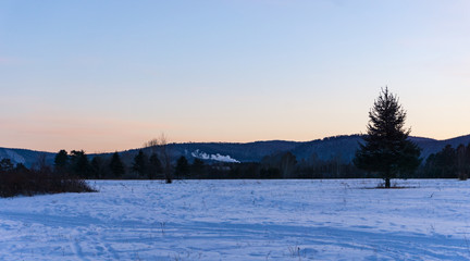 Obraz premium lake in winter