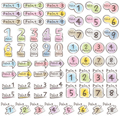 ポイント　アイコン　手描き風