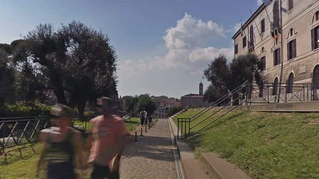 Time lapse. Ruins Of The Roman Forum, Rome, Italy.