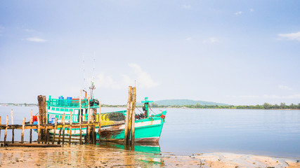 fishing boat at a pier