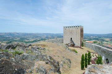 Interior del castillo de Celorico da Beira. Portugal.