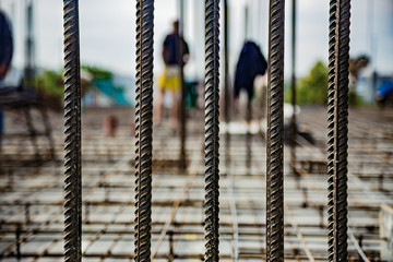 reinforcement, construction background, construction site