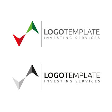 Investment business company vector logo template