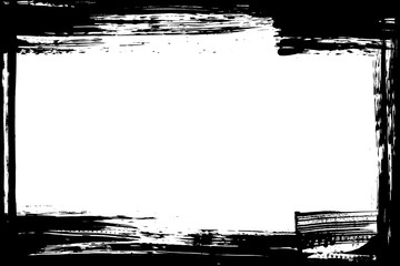 Paint brush grunge border frame