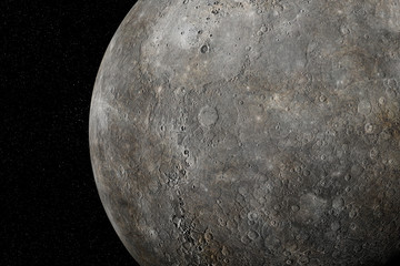 planet Mercury closeup