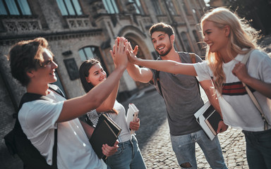 Students near university