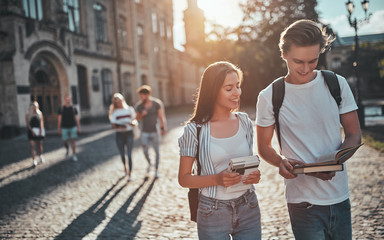 Students near university