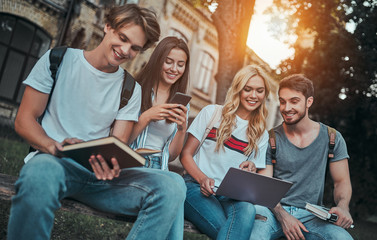 Students near university