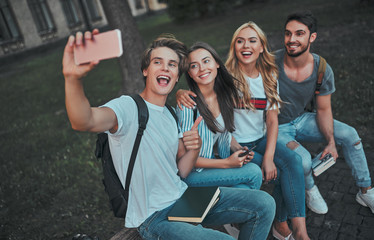 Students near university