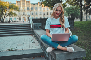 Young woman studying
