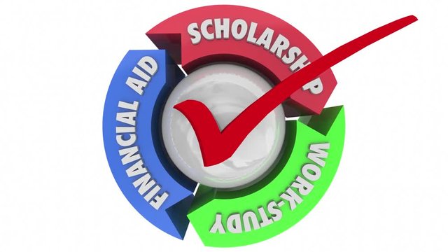 Scholarship Financial Aid Work-Study Education College Savings 3d Animation