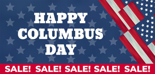 United States Columbus Day celebrate card. Happy Columbus Day vector illustration