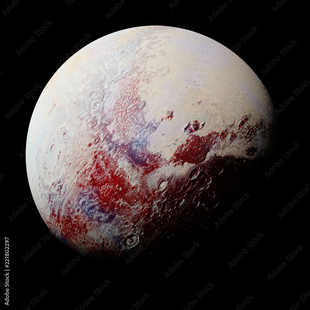 Canvas Prints dwarf planet pluto isolated on black background, part of the solar system