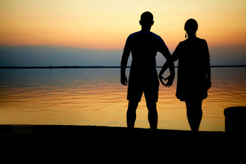 couple in love on the beach