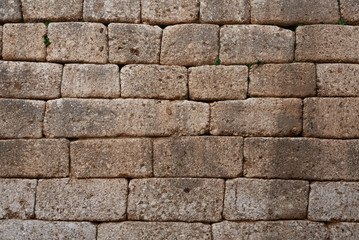 Texture of a stone wall made of ashlars