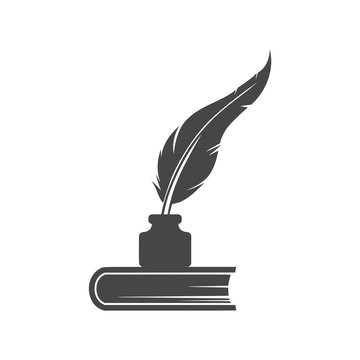 recommend clip art: Classic feather quill illustration