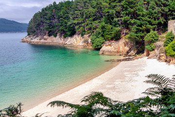 Fototapeta na wymiar Beautiful Caolin beach in O Vicedo, Galicia, Spain.