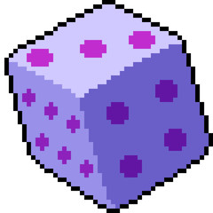 Fototapeta premium vector pixel art dice roll